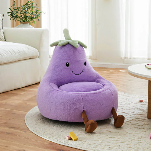 Eggplant Bean Bag Chair – Soft ＆ Supportive